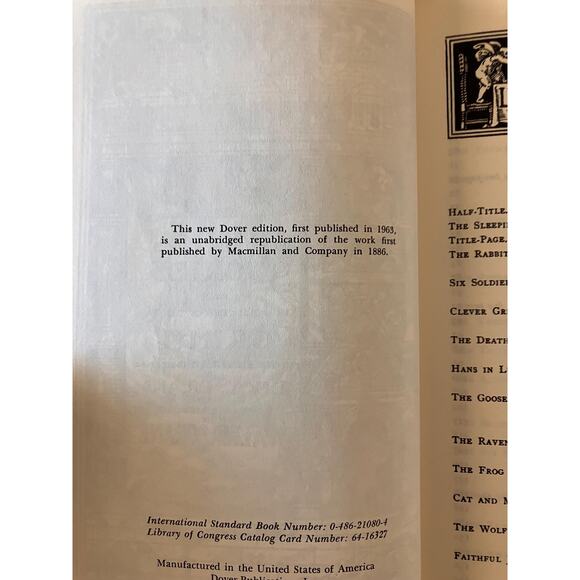 Vintage 1963 Brothers Grimm 'Household Stories' - Walter Crane Illustrations - Picture 4 of 7